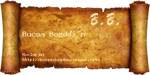 Bucsa Bogdán névjegykártya